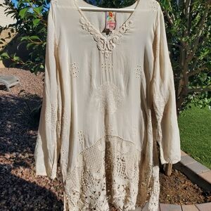 Johnny Was Dress Vintage  Asymmetrical Size M